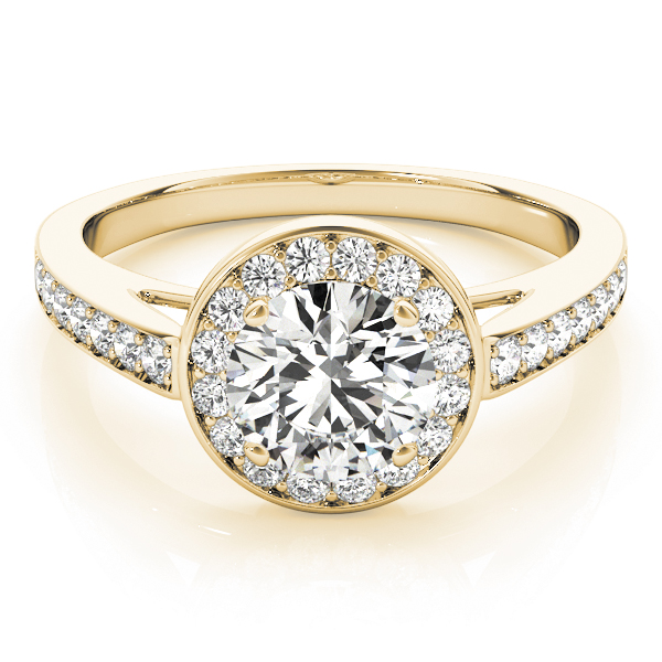 The Daphne Halo Engagement Ring II, set view