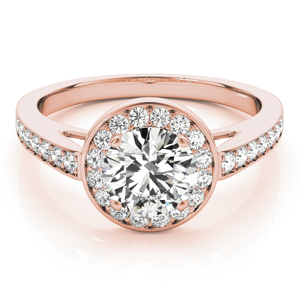 The Daphne Halo Engagement Ring II, set view