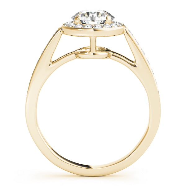 The Daphne Halo Engagement Ring II, side view