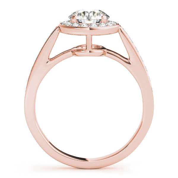 The Daphne Halo Engagement Ring II, side view