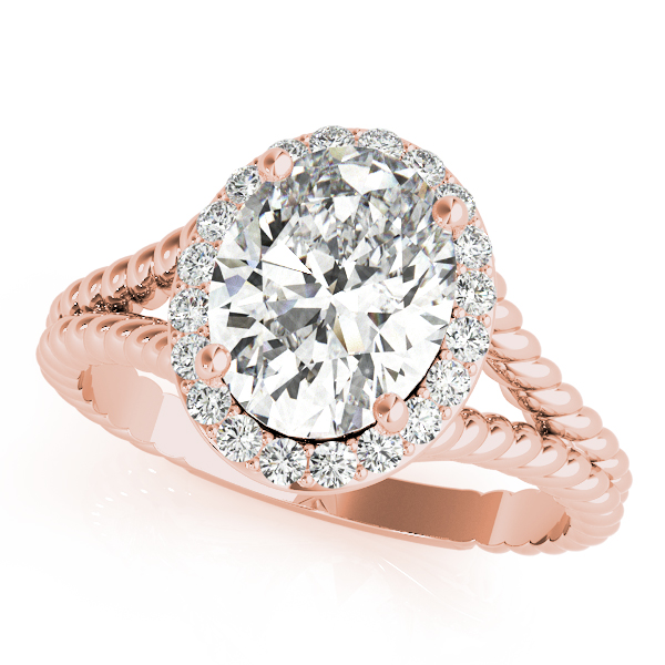 The Marguerite Halo Engagement Ring, front view