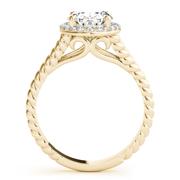 The Marguerite Halo Engagement Ring, side view