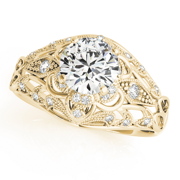 Vintage-Inspired Halo Filigree Engagement Ring