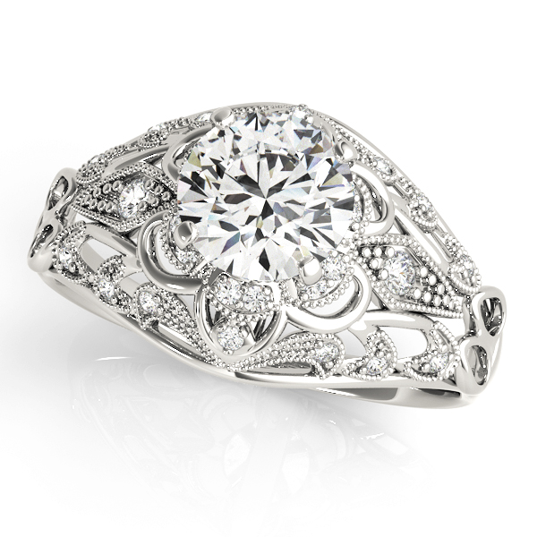 Vintage-Inspired Halo Filigree Engagement Ring