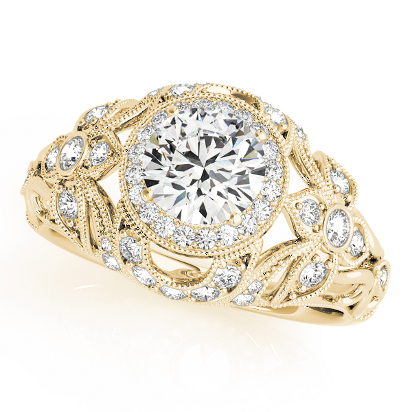 Vintage Inspired Halo Engagement Ring