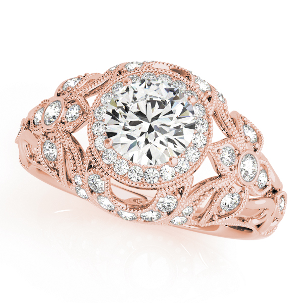 Vintage Inspired Halo Engagement Ring