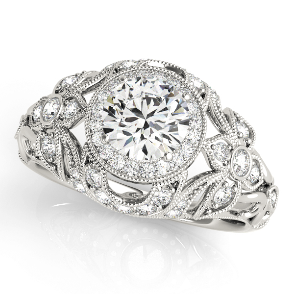 Vintage Inspired Halo Engagement Ring