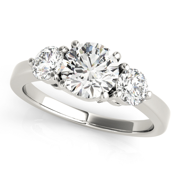 3-Stone Prong Set Engagement Ring