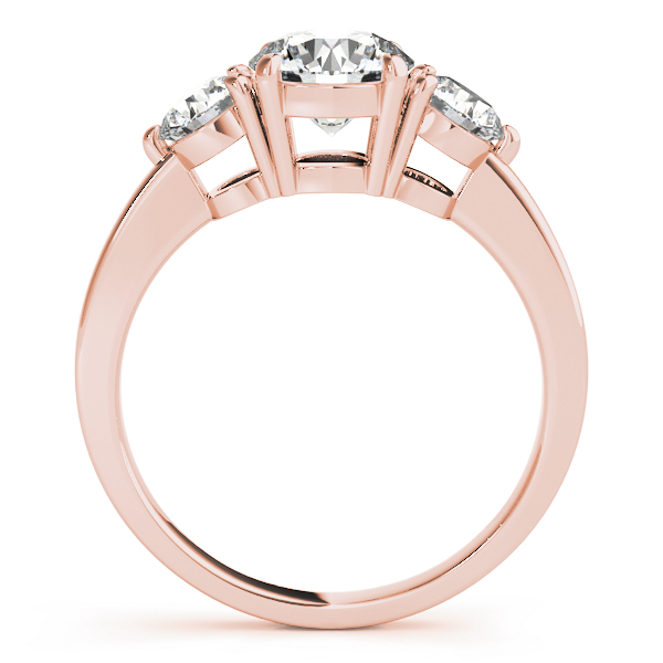 The Lucy Three-Stone Engagement Ring, side view