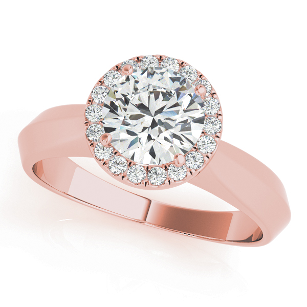 The Helena Halo Engagement Ring, front view