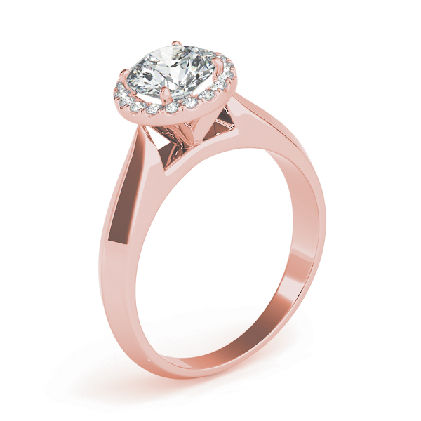 The Helena Halo Engagement Ring, angled view