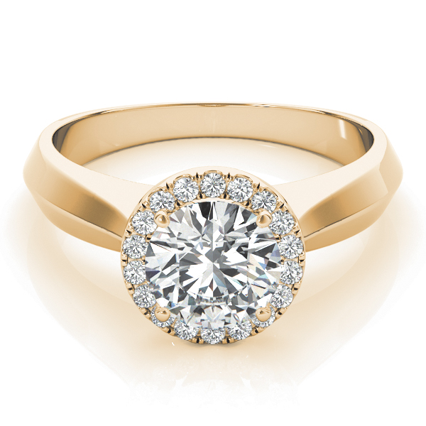 The Helena Halo Engagement Ring, set view