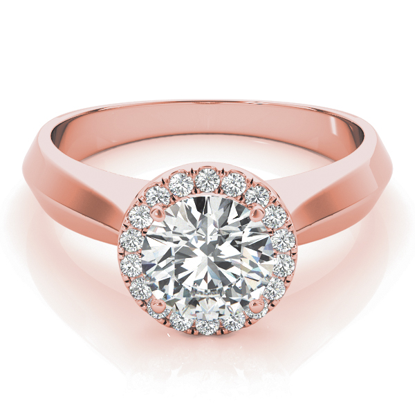 The Helena Halo Engagement Ring, set view