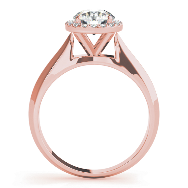 The Helena Halo Engagement Ring, side view