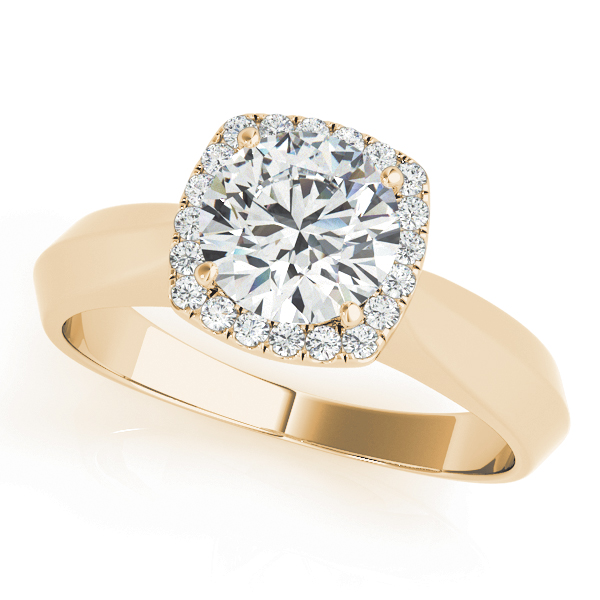 The Ava Halo Engagement Ring, front view