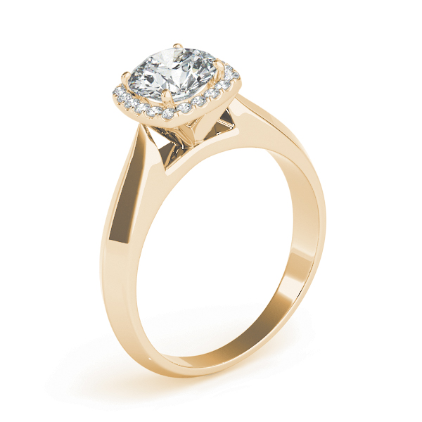 The Ava Halo Engagement Ring, angled view