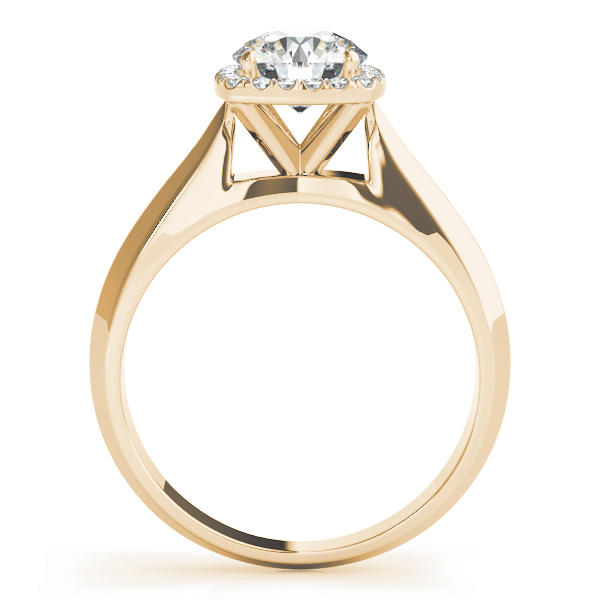 The Ava Halo Engagement Ring, side view