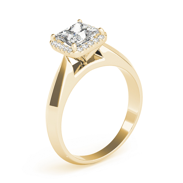 The Henrietta Halo Engagement Ring, angled view