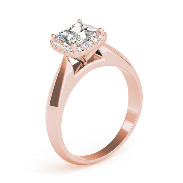 The Henrietta Halo Engagement Ring, angled view