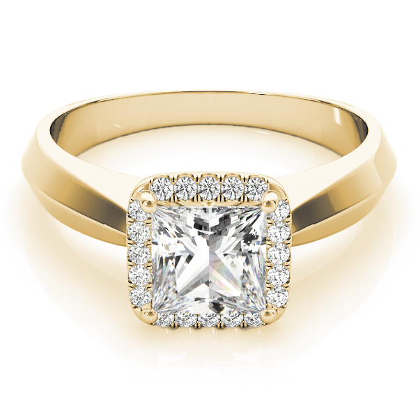 The Henrietta Halo Engagement Ring, set view