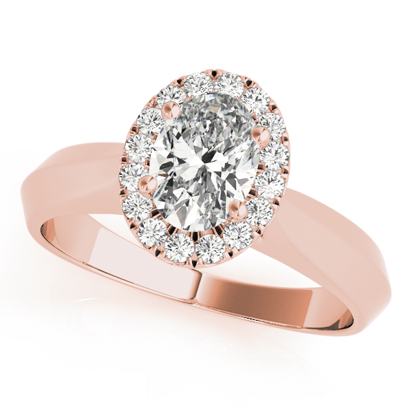 The Lydia Halo Engagement Ring, front view