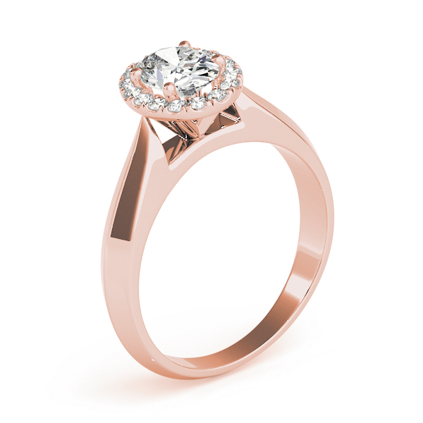 The Lydia Halo Engagement Ring, angled view