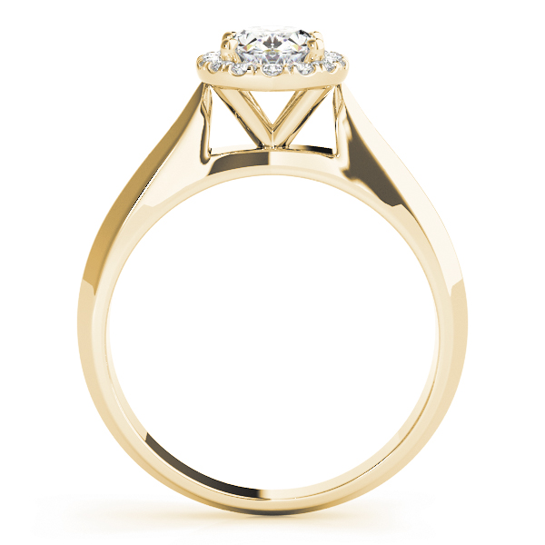 The Lydia Halo Engagement Ring, side view