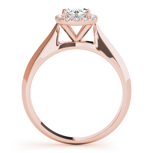 The Lydia Halo Engagement Ring, side view