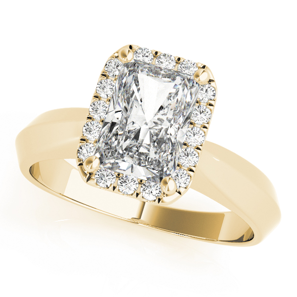 The Adeline Halo Engagement Ring, front view