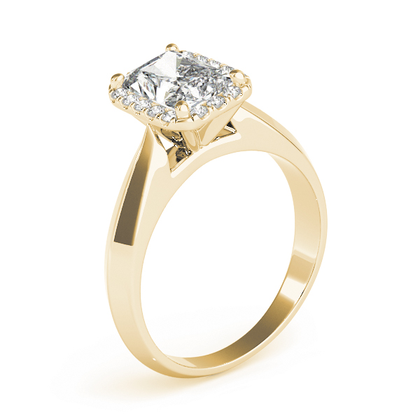 The Adeline Halo Engagement Ring, angled view