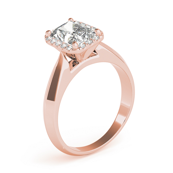 The Adeline Halo Engagement Ring, angled view