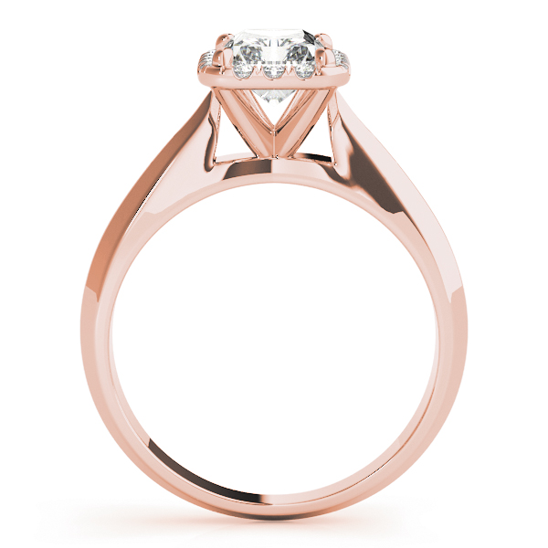 The Adeline Halo Engagement Ring, side view