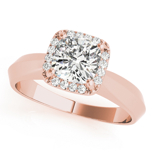 The Greta Halo Engagement Ring II, front view