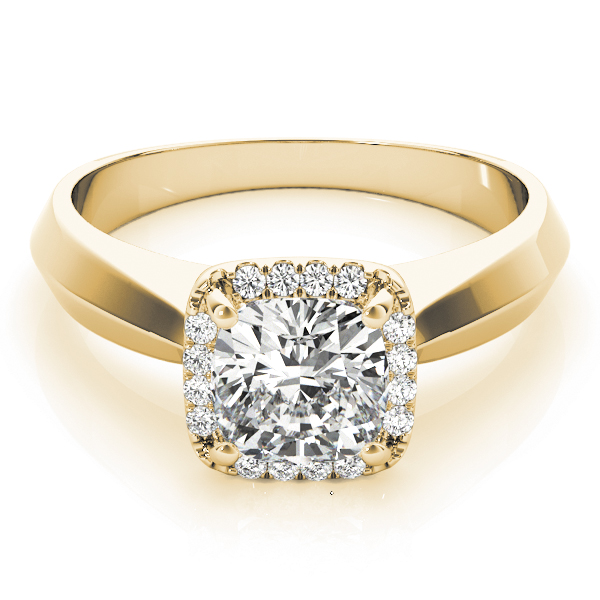 The Greta Halo Engagement Ring II, set view
