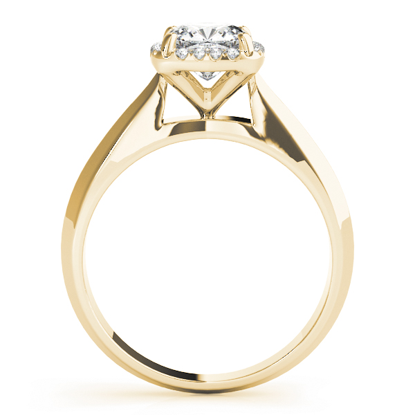 The Greta Halo Engagement Ring II, side view