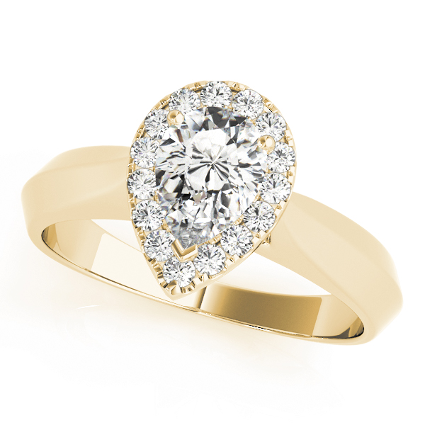 The Viola Halo Engagement Ring, front view