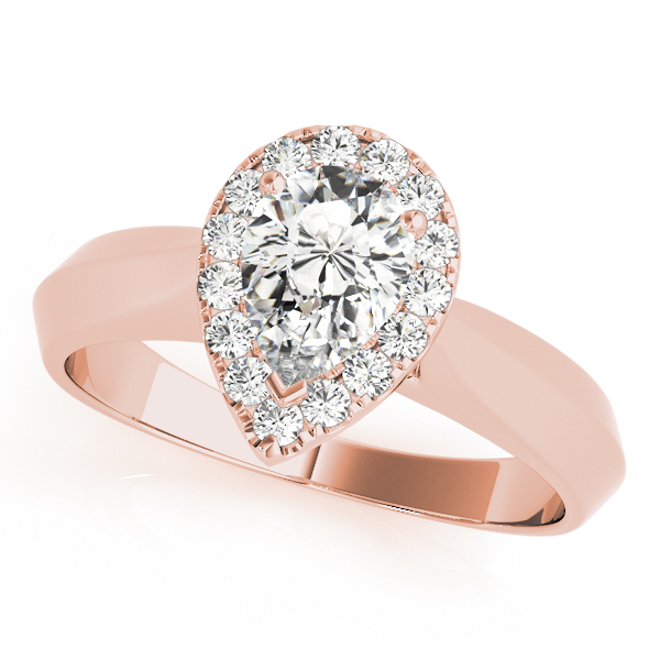 The Viola Halo Engagement Ring, front view