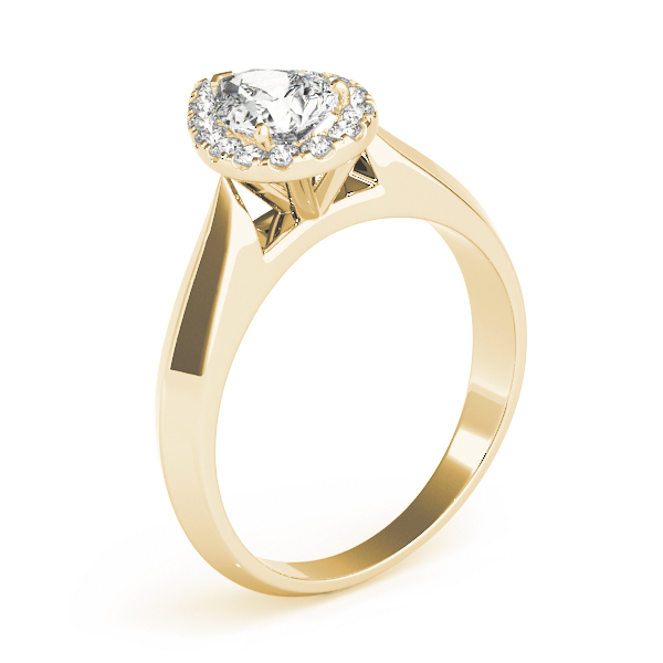 The Viola Halo Engagement Ring, angled view