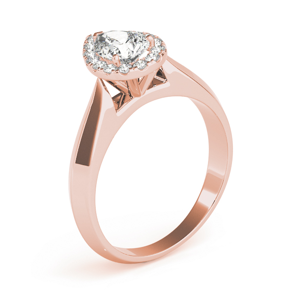 The Viola Halo Engagement Ring, angled view
