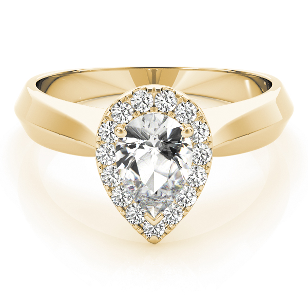 The Viola Halo Engagement Ring, set view