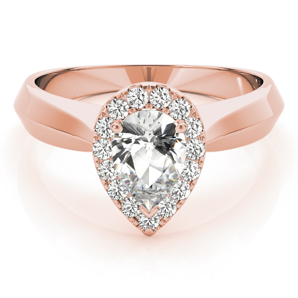The Viola Halo Engagement Ring, set view