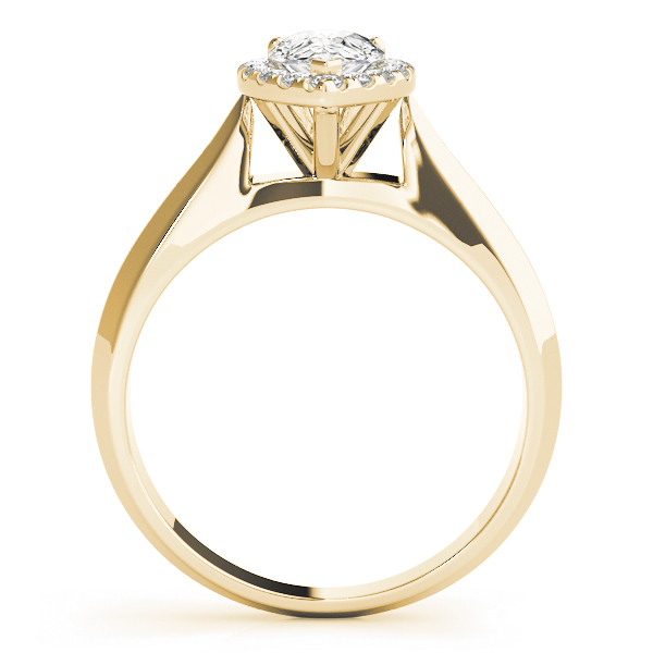 The Viola Halo Engagement Ring, side view