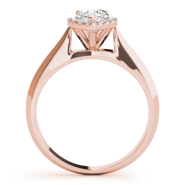 The Viola Halo Engagement Ring, side view