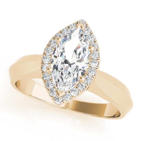 The Eva Halo Engagement Ring, front view