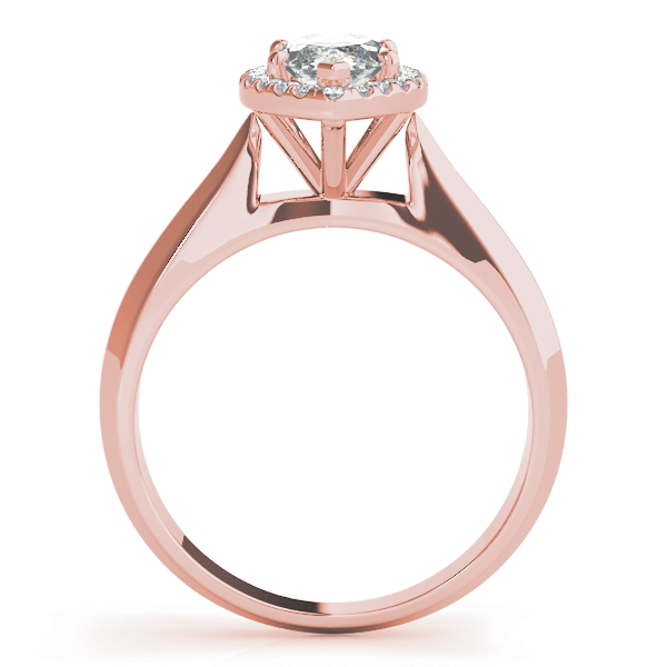 The Eva Halo Engagement Ring, side view
