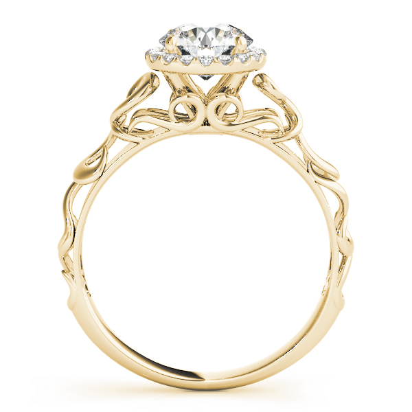 The Edith Halo Engagement Ring, side view