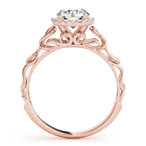 The Edith Halo Engagement Ring, side view