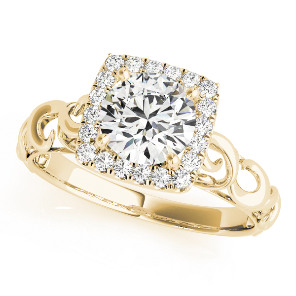 The Maya Halo Engagement Ring II, front view