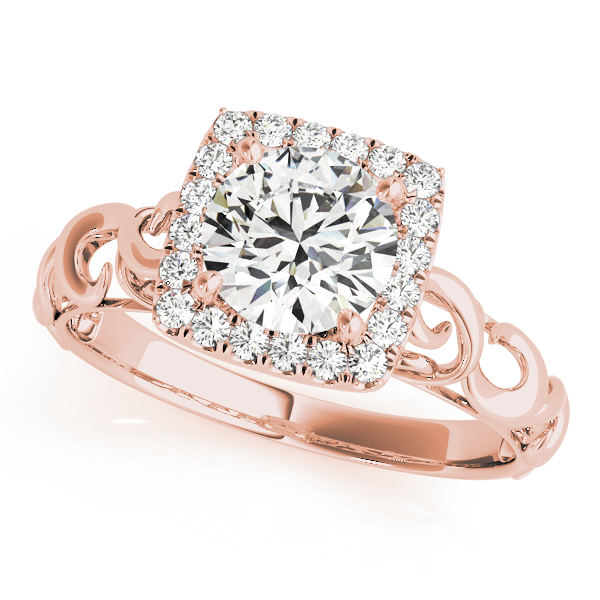 The Maya Halo Engagement Ring II, front view
