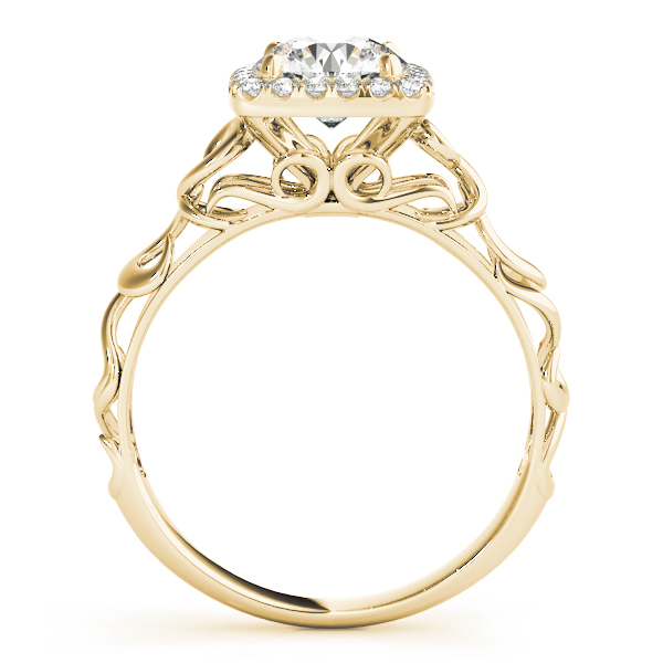 The Maya Halo Engagement Ring II, side view